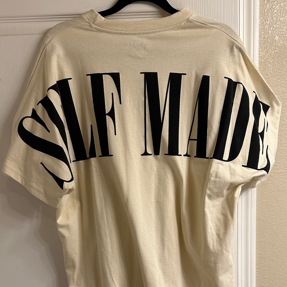 Eighty Eight Cream Short-Sleeve Loose Fit Tee with Self Made Graphic